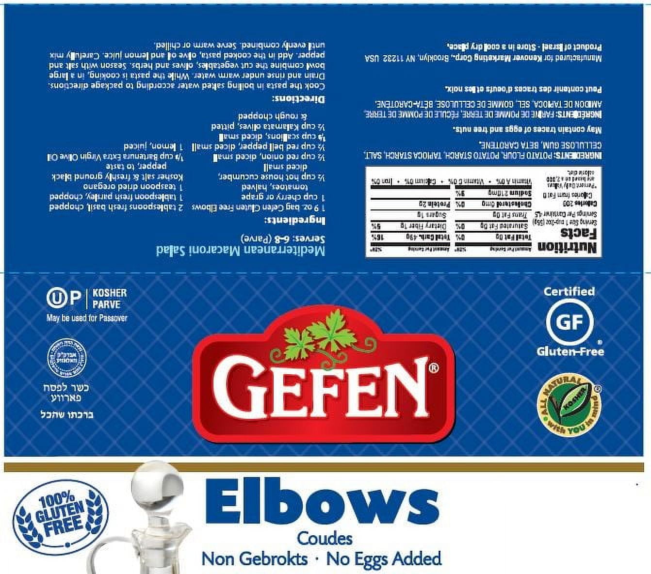 Gefen Noodles Elbows Gluten Free 9 Oz