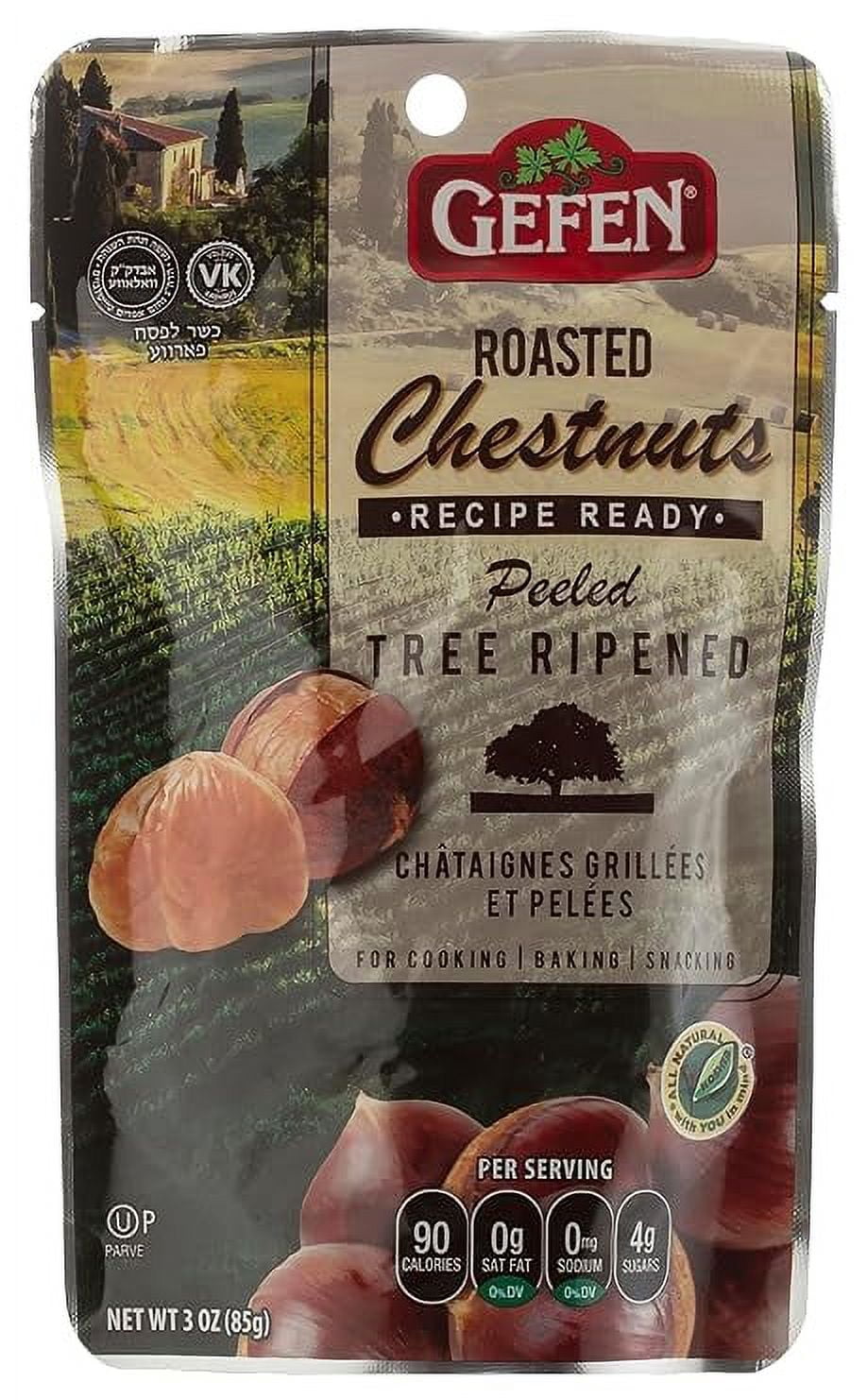 Gefen Organic Whole Peeled and Roasted Chestnuts, 3oz | Chestnuts ...