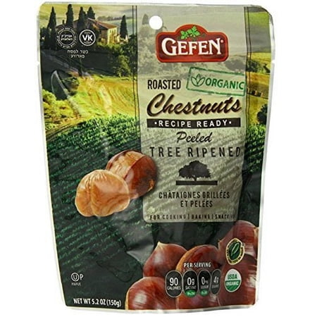 Gefen Organic Whole Roasted and Peeled Chestnuts 5.2oz (4 Pack)