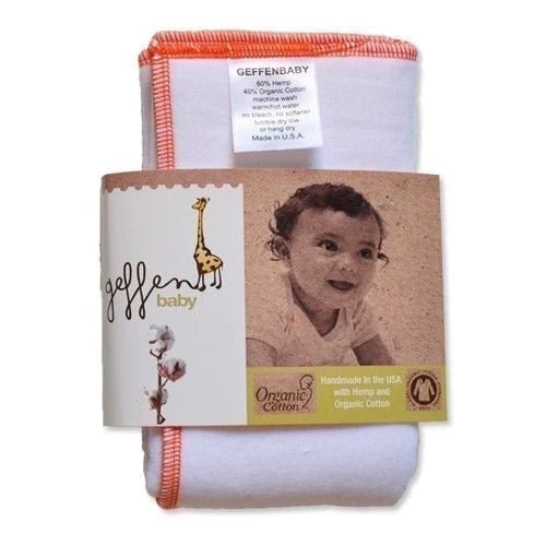 Geffen Baby Cloth Prefold Diaper | Super Absorbent Hemp Organic Cotton Fleece, Sold Individually Extra Small