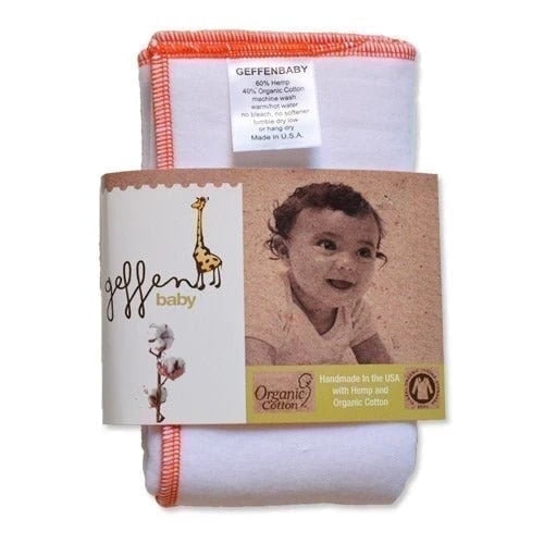 Geffen Baby Cloth Prefold Diaper | Super Absorbent Hemp Organic Cotton Fleece, Sold Individually Extra Small