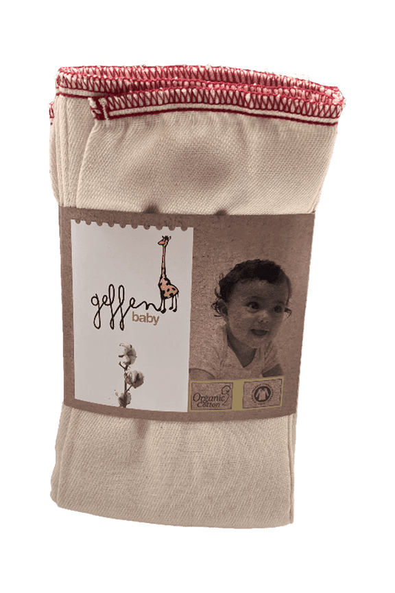 Organic Cotton Prefolds 14x17 – 6 Pack, Reusable Cloth Diaper Inserts & Burp Cloths, Aurora Red