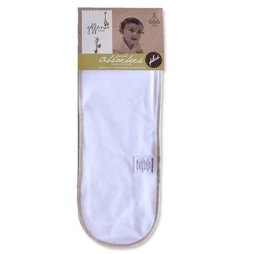 Geffen Baby Quick Absorbers Plus - Universal Cloth Diaper Inserts, Pack of 3