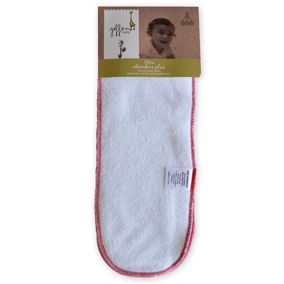 Geffen Baby Ultra Absorbers Plus Cloth Diaper Inserts, Pack of 3 - Synthetic Fiber, Fast Absorption