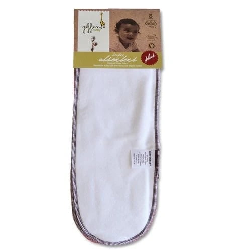Geffen Baby Super Absorbers Plus - Reusable Organic Hemp Cotton Cloth Insert Pad, Pack of 3