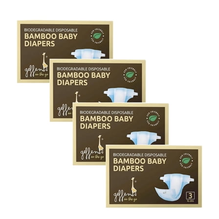 Geffen Baby On The Go Bamboo Baby Diapers Master Box, Size 3, 104 Count