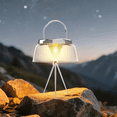 thumbnail image 1 of Gefolly Camping Lamp Solar 6000K 3 Color Outdoor Table Lamp,IP66 Water Resistant Portable Hanging Handheld Tent Light with USB-C Rechargeable for Emergency and Outdoor Use- -Gray, 1 of 5