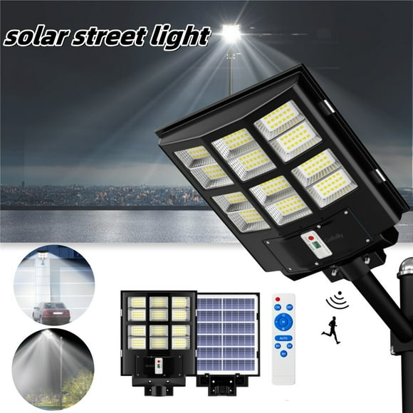 Gefolly Street Solar Lights with Sensor Remote Control IP67 for Outdoor Flood Security Pole Lamps