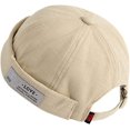 thumbnail image 1 of GegeenDomog Men Hats Docker Cap Hats Beanie Sailor Cap Worker Hat Rolled Cuff Retro Brimless Hat with Adjustable, 1 of 14