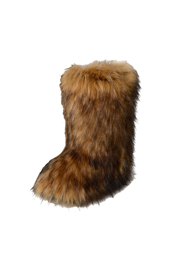 Women's Faux fur Boot Furry Fluffy Short Snow Boot Mid-Calf Boots Warm Comfortable Outdoor Flat Shoes