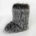 thumbnail image 1 of Gegefur Women's Faux fur Boot Furry Fluffy Short Snow Boot Mid-Calf Boots Warm Comfortable Outdoor Flat Shoes, 1 of 4