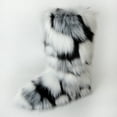 thumbnail image 1 of Gegefur Women's Faux fur Boot Furry Fluffy Short Snow Boot Mid-Calf Boots Warm Comfortable Outdoor Flat Shoes, 1 of 5
