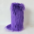 thumbnail image 1 of Gegefur Women's Furry Fluffy Boot Faux Fur Long Snow Boot Knee High Boots Warm Comfortable Outdoor Flat Shoes, 1 of 5