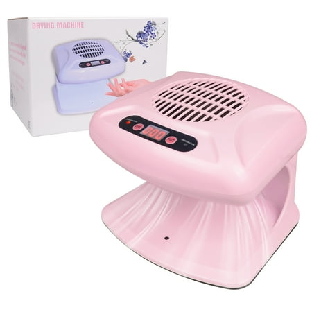 Gegong Air Nail Dryer with Automatic Sensor, 300W Timing Air Nail Fan Blow Dryer for Both Hands and Feet, Warm & Cool Wind Blower Dryer for Regular Nail Polish Pink