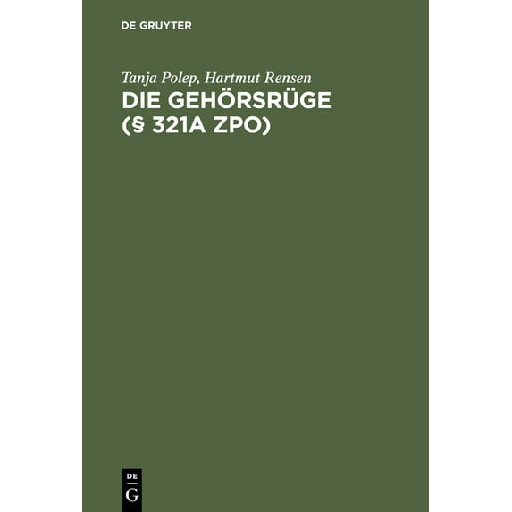 Geh?rsr?ge (?? 321a Zpo)