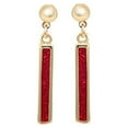 thumbnail image 1 of Gehena By Estele Red Non Precious Base Metal Drop Earrings (5010046-Ig-Rd), 1 of 5