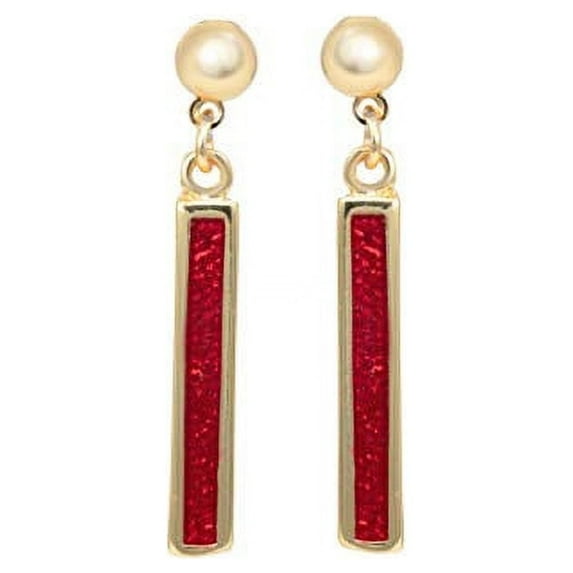 Gehena By Estele Red Non Precious Base Metal Drop Earrings (5010046-Ig-Rd)