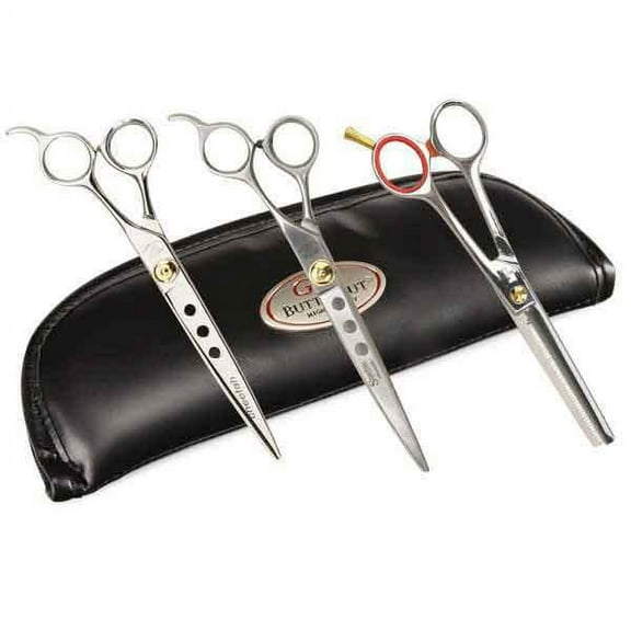 Geib Cheetah Starlite Professional Grooming Shear 3 Piece Groomer Scissors Kit
