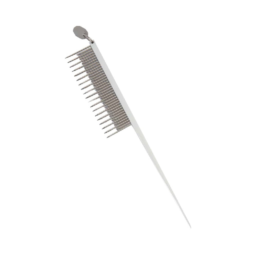 Geib Stainless Steel Greyhound Tail Comb Medium Dog Grooming Tool