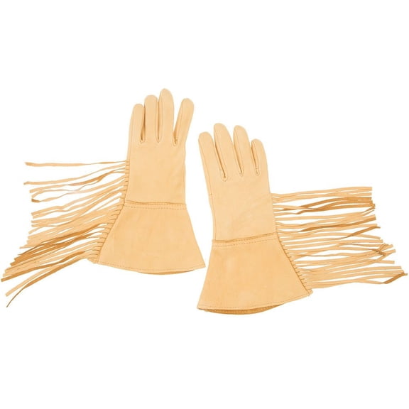 Geier Glove Co Gauntlet Deer Skin withFringe  7