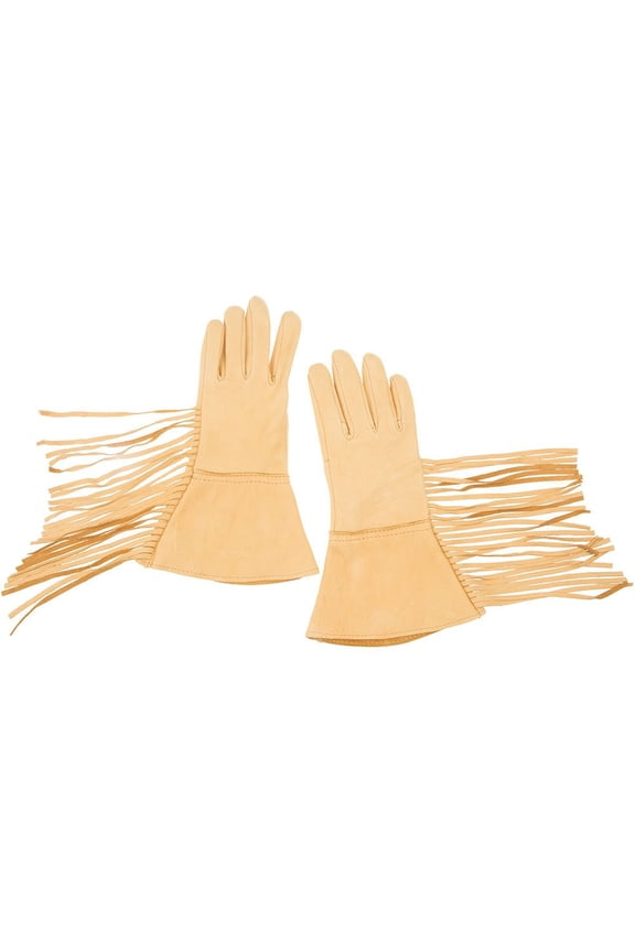 Co Gauntlet Deer Skin w/Fringe  9