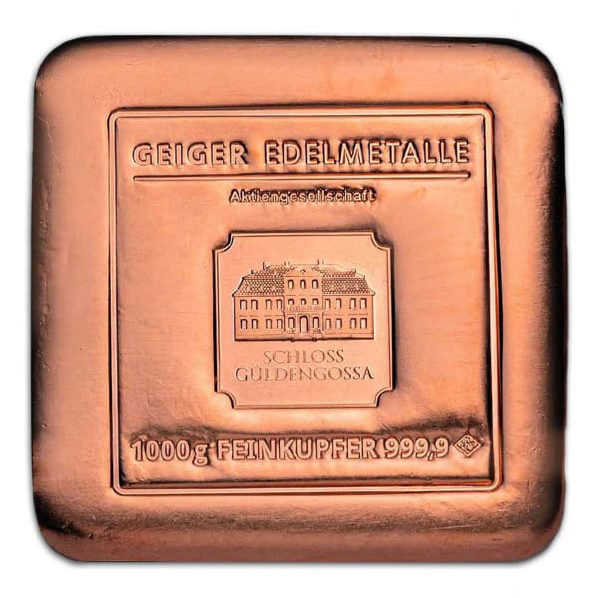 Geiger COPPER Bar 1 Kilo, .9999 Pure