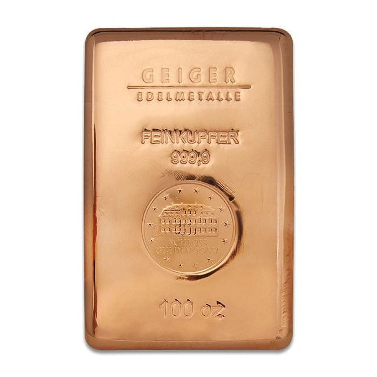 Geiger COPPER Bar 100 AVDP OZ, .999 Pure