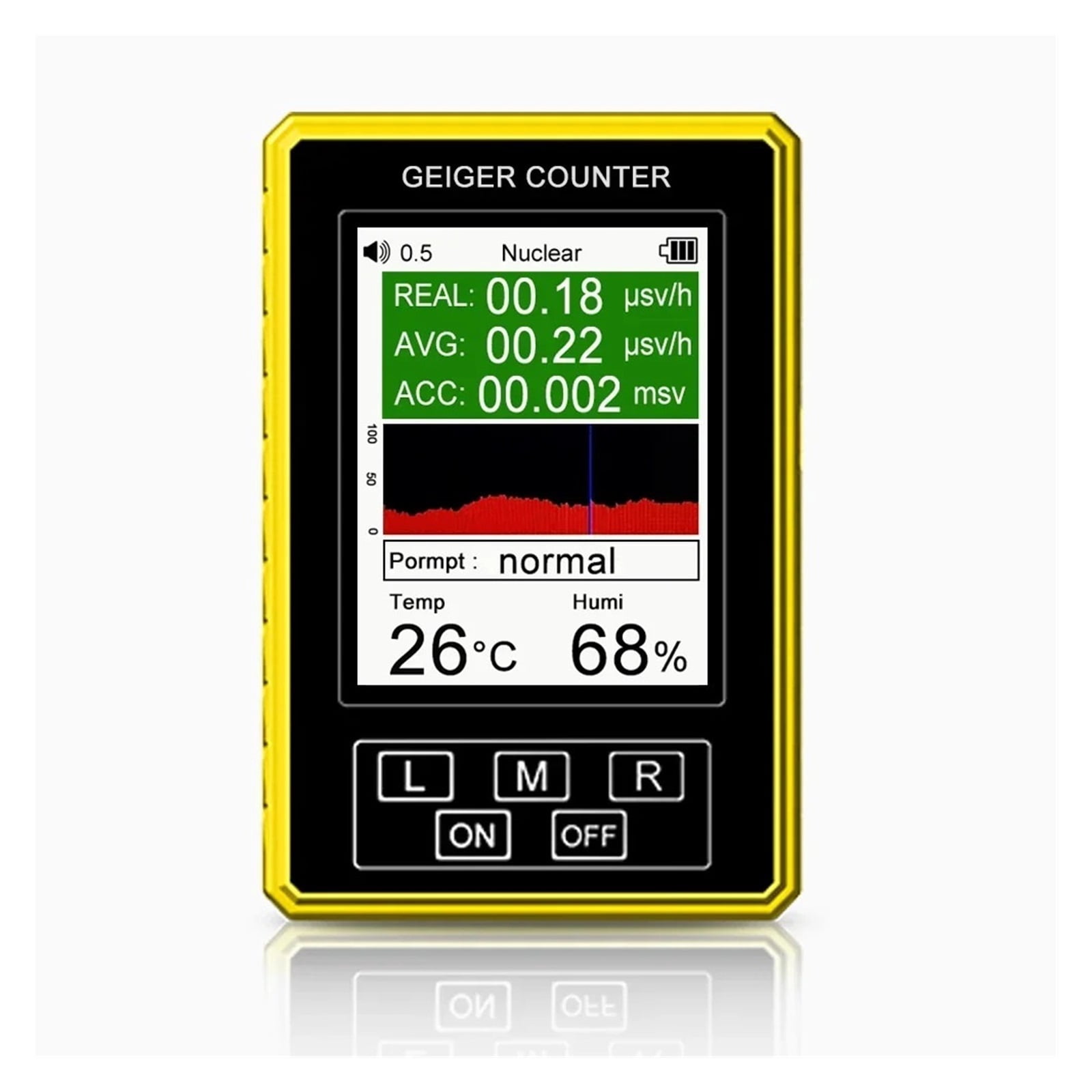 Geiger Counter Accurate Tester Handheld Digital Display Electromagnetic
