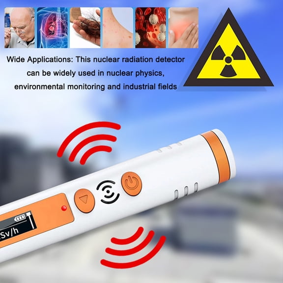 Geiger counter,Pen Type Nuclear Dose Counter Sound X Y -ray Dose Rate Personals Dose Counter Handheld Portable Pen -ray Personals Dose Type Nuclear X Portable Pen Type Sound Alarm Dose White