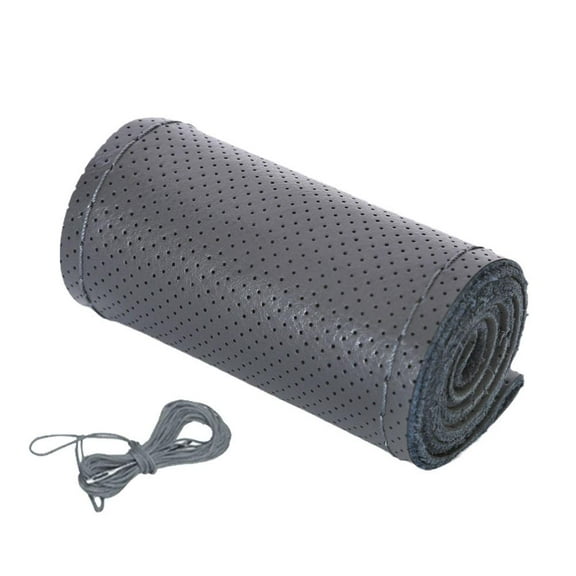 Geine Leather Car String Whl Cover DIY Stitch -Au. Wrap For 15"/15 T8E6