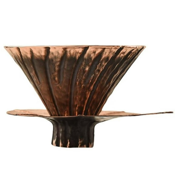 Geiomoo Copper Pour Over Coffee Filter, Coffee Dripper, Paperless Design, Cone Dripper Decanter