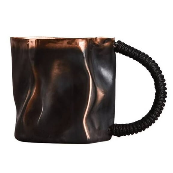 Geiomoo Handmade Hammer Stone Texture Copper Mugs, Handcrafted Tea Water Conference Cup for Drink, Coffee