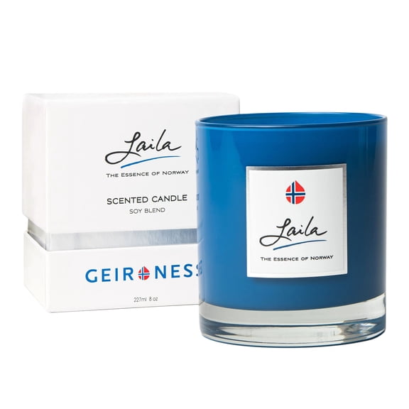 Geir Ness Laila Perfume Candle - Soy Wax Scented Candles For Home, Bathroom and Spa Room - Cotton Wick- Long Lasting Burn and Scent - Aromatherapy Candle with Relaxing Clean Fragrance Y101