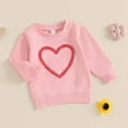 thumbnail image 1 of Geire 6M-4T Kids and Toddlers' Heart Printed Long Sleeve Crewneck Pullover Sweatshirts Relaxed Fit Boys Girls Fall Winter Outifits, 1 of 4