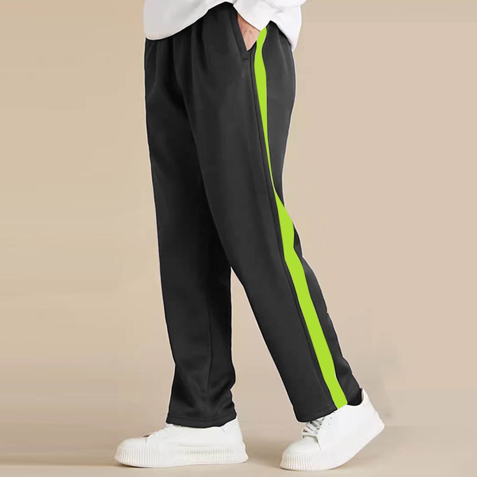 Athletic Works Boys Jersey Knit Open Bottom Pants, 2-Pack