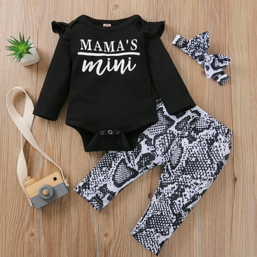 Geire Newborn Baby Boy Girl Clothes Outfits Letter Printed Romper Pants Hats Set Baby Unisex Clothing 3 6 9 12 18 Months