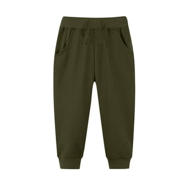 Geire Toddler and Kids Joggers Sweatpants Kids Pull-On Active Athletic Pants with Drawstring Elastic Waistband