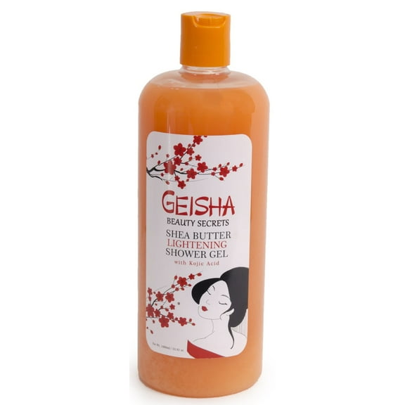 Geisha Body Wash & Shower Gel with Kojic Acid and Shea Butter, Coconut Scent, 1000ml