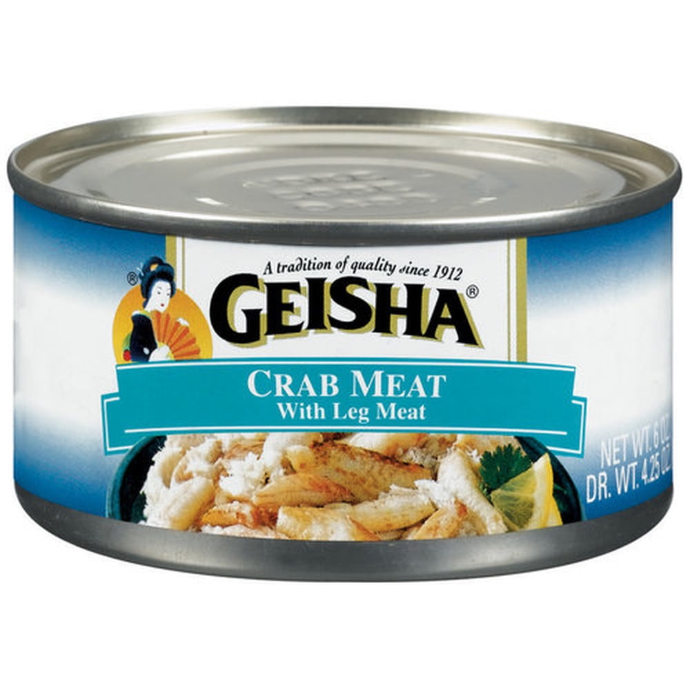 Geisha Fancy Crab Meat with Leg Meat, 6 Oz (170g), Ready To Eat in a