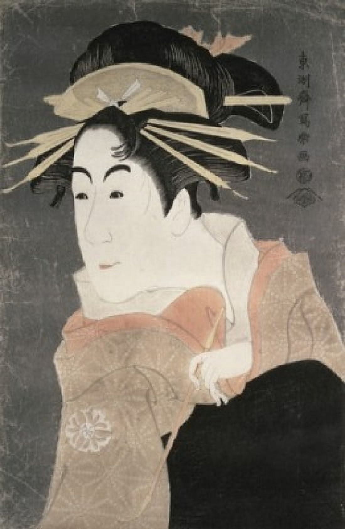 Geisha Japanese Art Woodcut Canvas Art - (18 x 24)
