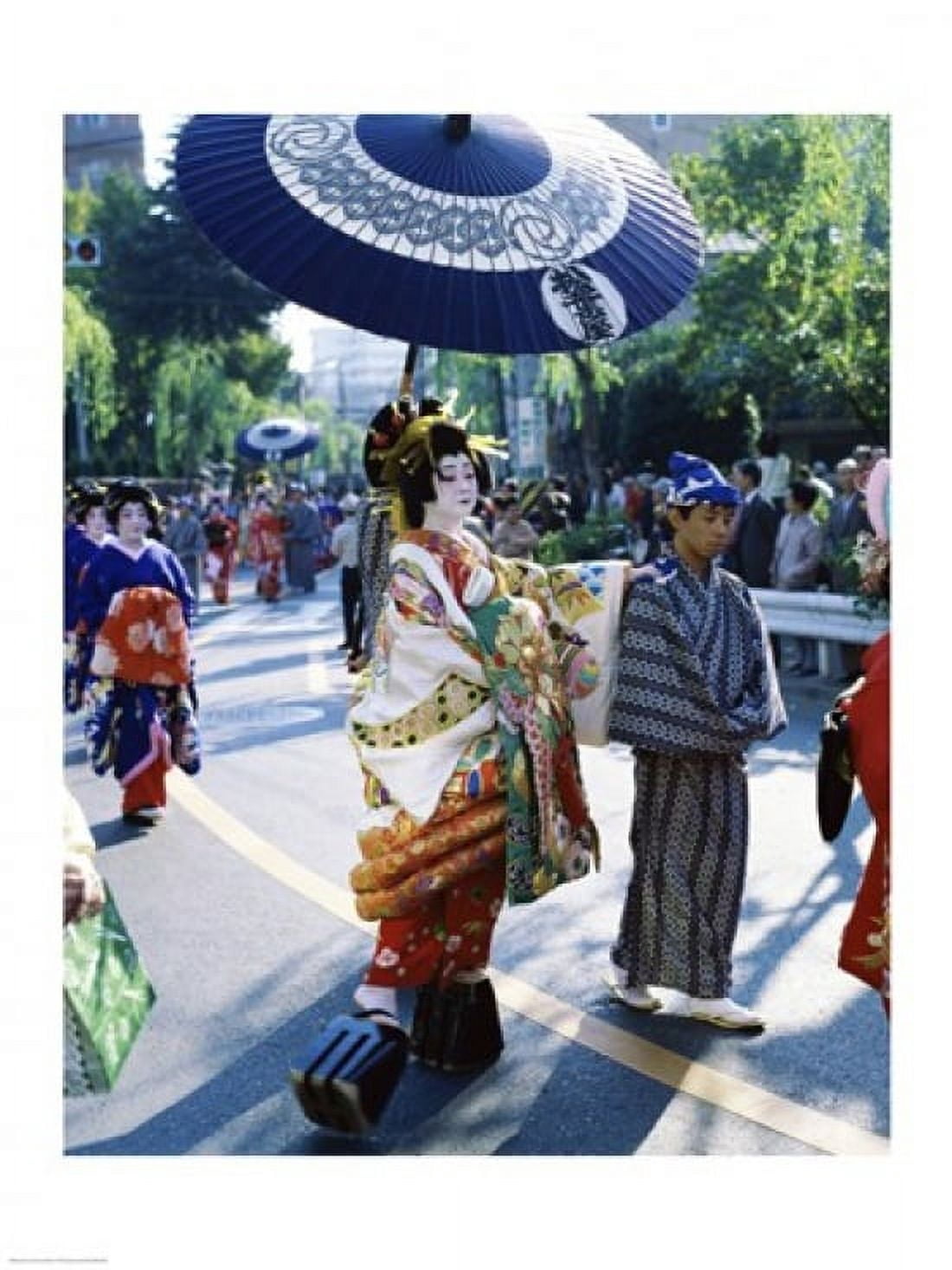 Geisha Parade Asakusa Tokyo Japan Canvas Art - (18 x 24)