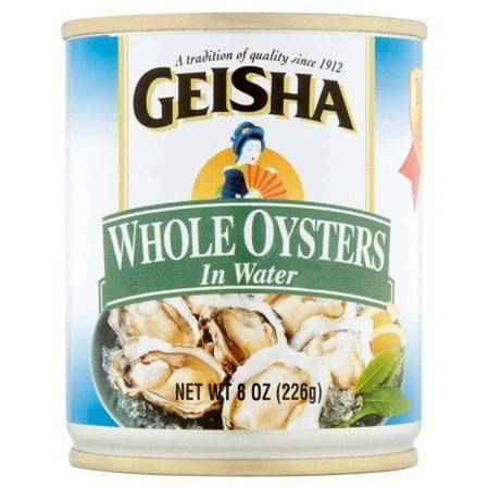 Geisha Whole Oysters in Water (Pack of 18)