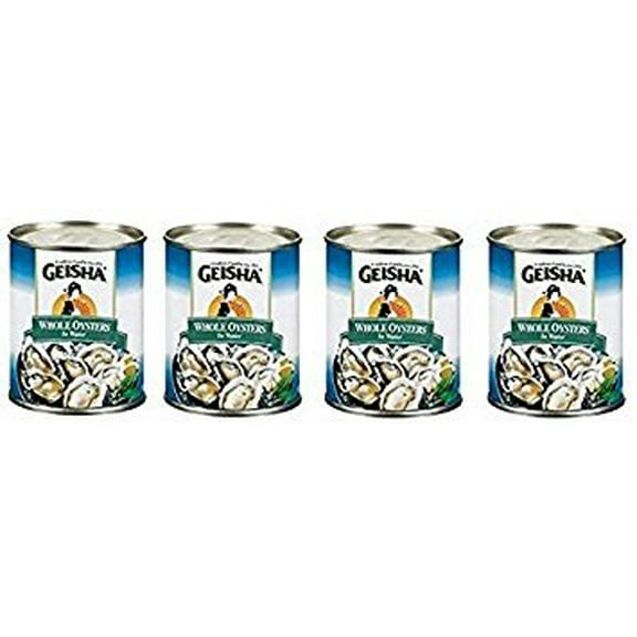 Geisha Whole Oysters in Water (Pack of 4)