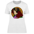 thumbnail image 1 of Geisha With Roses T-Shirt Women -Image by Shutterstock, Female Small, 1 of 2