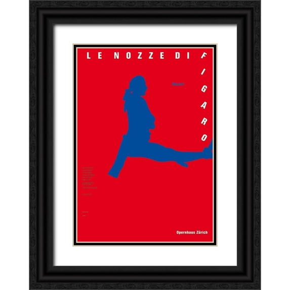 Geissbuhler, K. Domenic 11x14 Black Ornate Wood Framed with Double Matting Museum Art Print Titled - Le nozze di Figaro