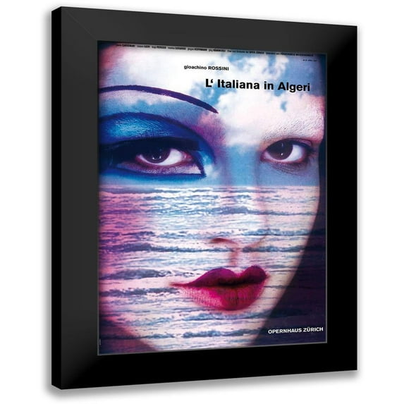 Geissbuhler, K. Domenic 14x18 Black Modern Framed Museum Art Print Titled - L Italiana in Algeri
