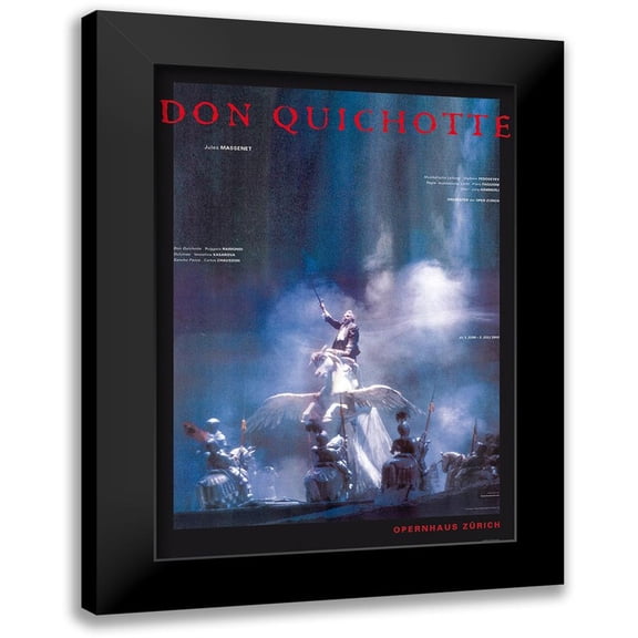 Geissbuhler, K. Domenic 18x24 Black Modern Framed Museum Art Print Titled - Don Quichotte