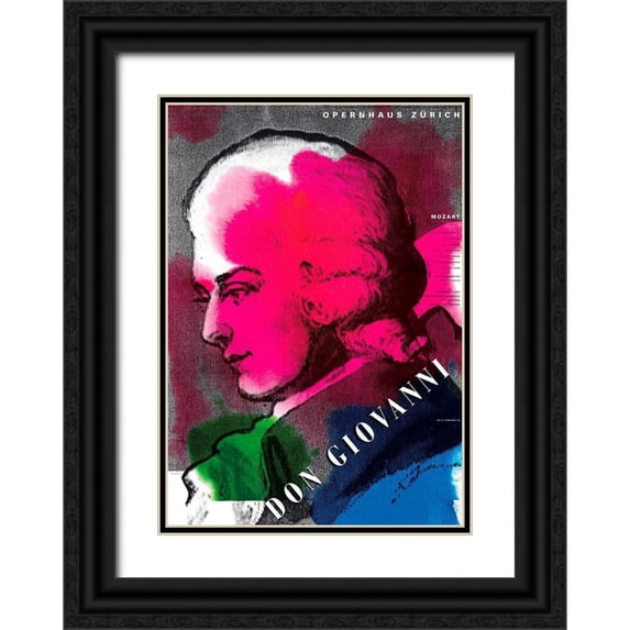 Geissbuhler, K. Domenic 24x32 Black Ornate Wood Framed with Double Matting Museum Art Print Titled - Don Giovanni