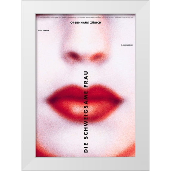Geissbuhler, K. Domenic 24x32 White Modern Wood Framed Museum Art Print Titled - Die schweigsame Frau