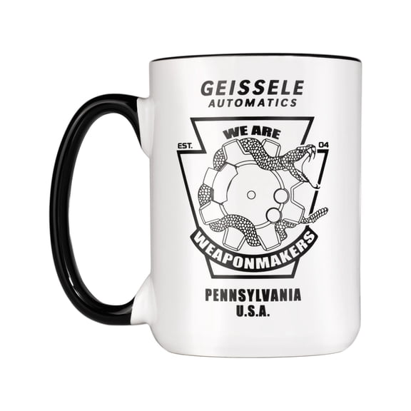 Geissele Angry Snake Bolt Mug, 15Oz., White
